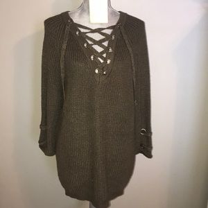 Miracle Lace Up Sweater